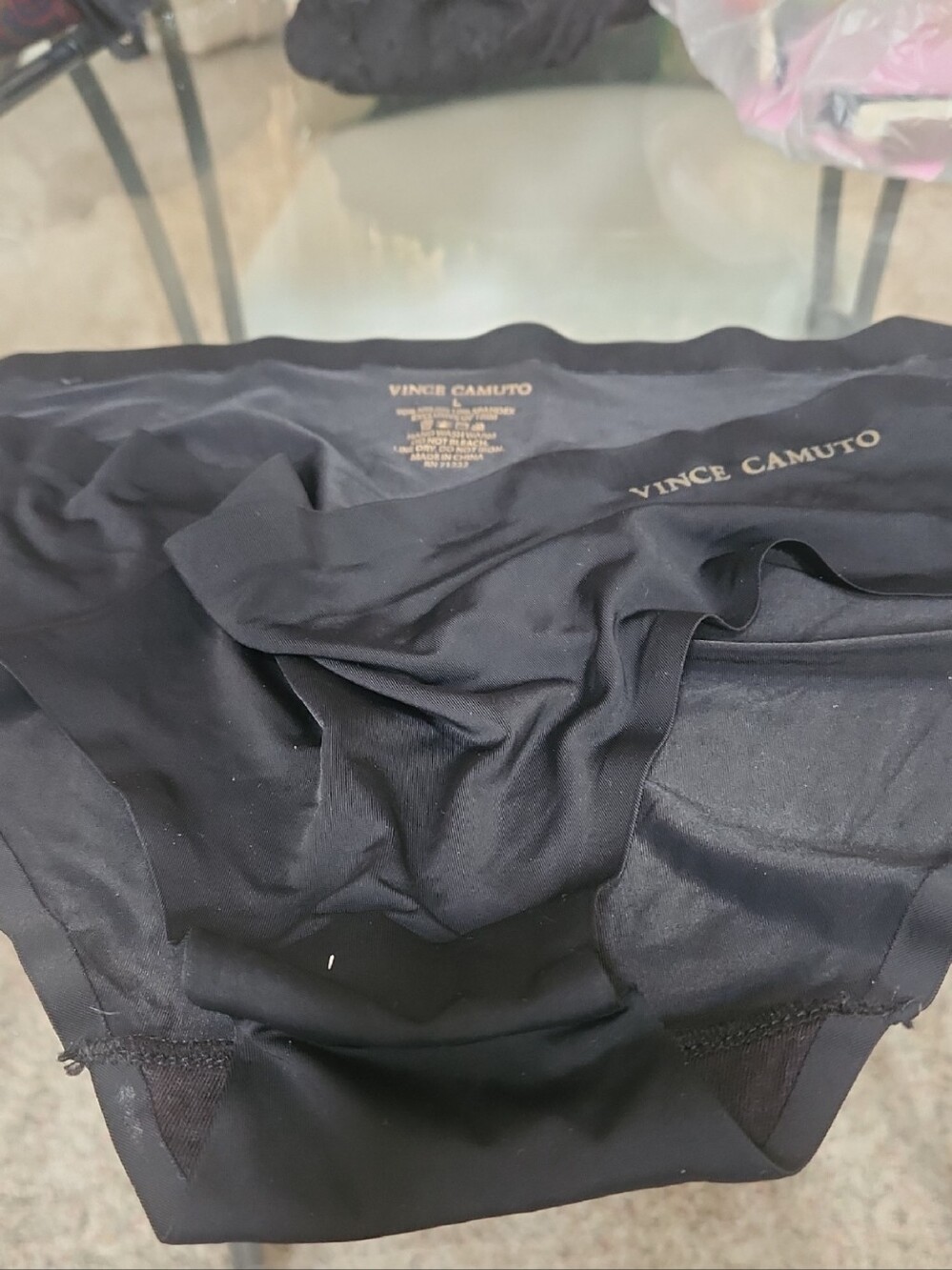 Vince Camuto Black Seamless Bikini Brief